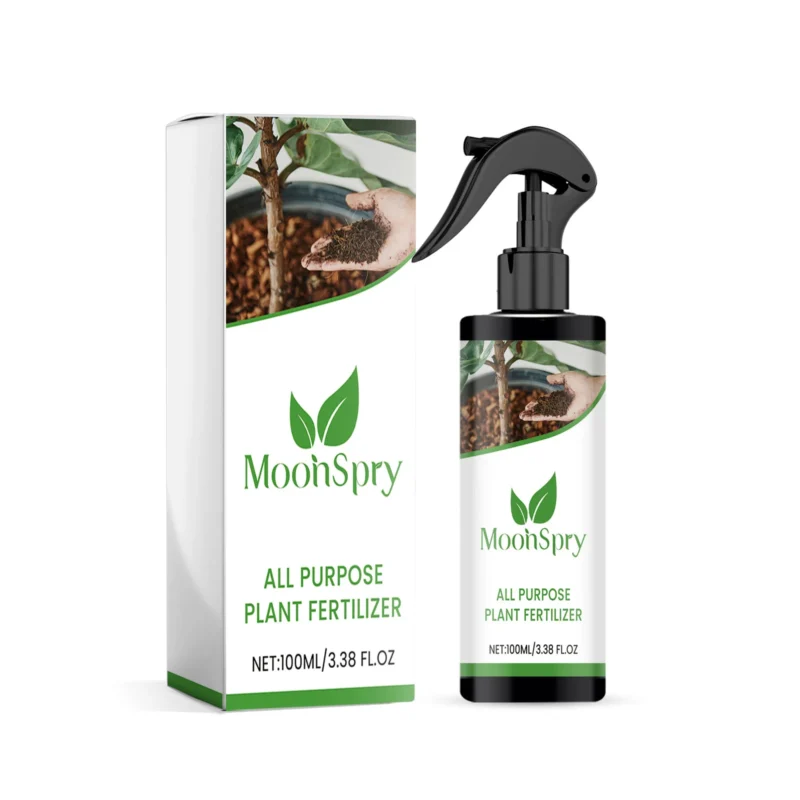 all-purpose-plant-fertilizer-spray-100ml-moo-v7r323zp-1 MoonSpry All Purpose Plant Fertilizer Spray 100ml bottle, ideal for indoor and outdoor plants, promoting rapid growth and health.