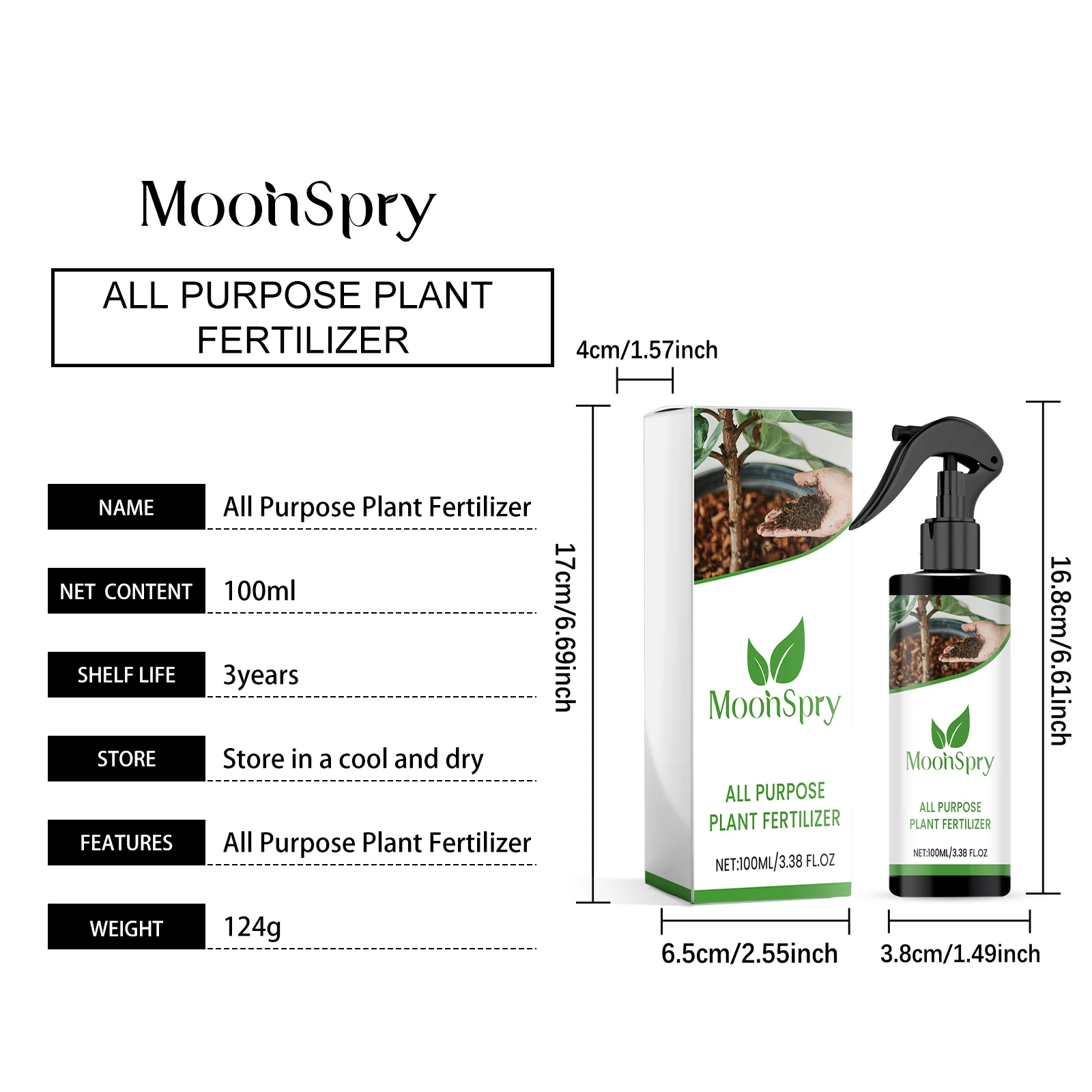 All Purpose Plant Fertilizer Spray 100ml with Nitrogen & Amino Acids for Rapid Growth 1 all purpose plant fertilizer spray 100ml moo v7r323zp desc 1