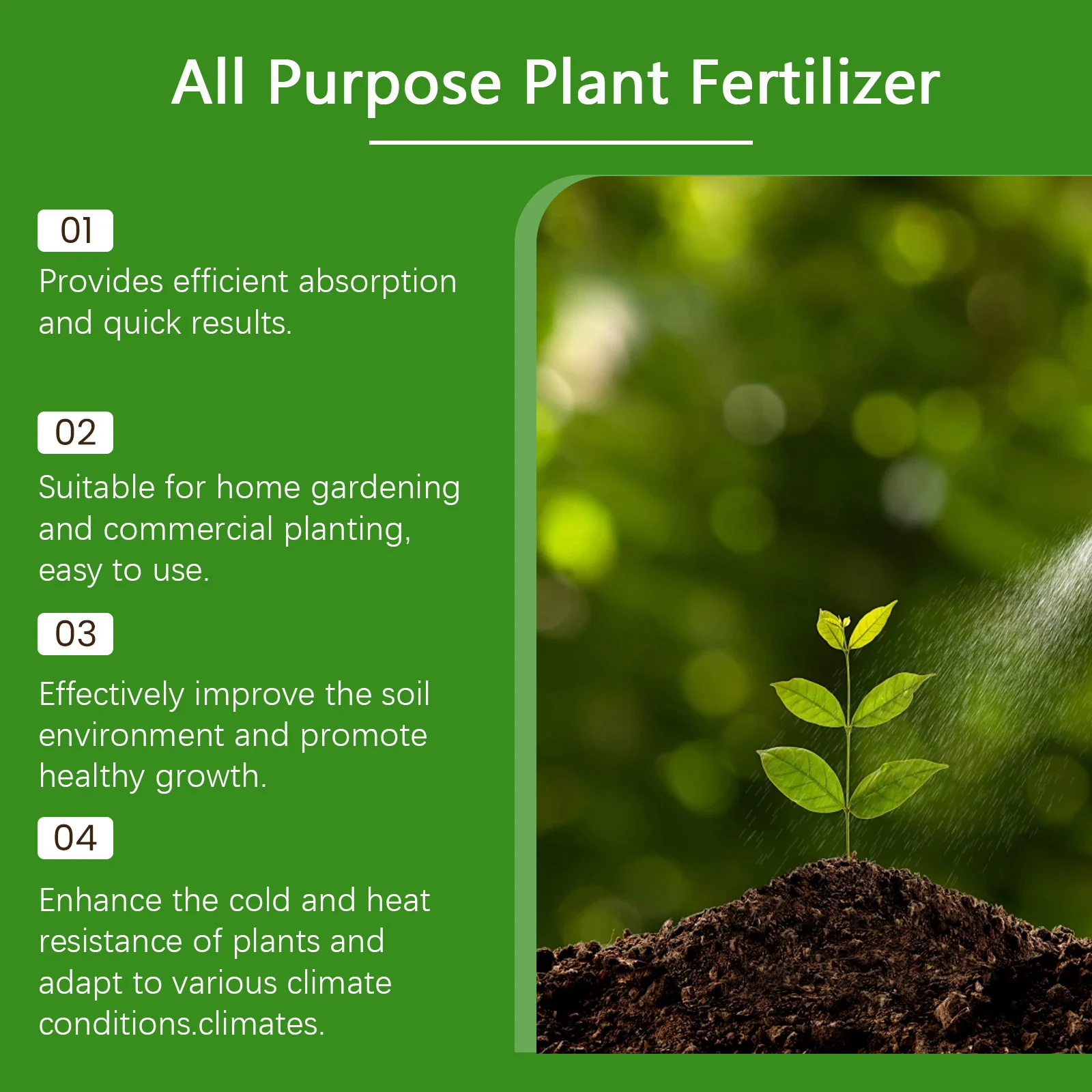 All Purpose Plant Fertilizer Spray 100ml with Nitrogen & Amino Acids for Rapid Growth 5 all purpose plant fertilizer spray 100ml moo v7r323zp desc 5