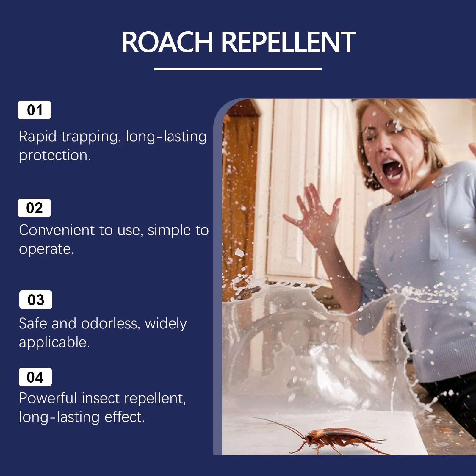 Cockroach Bait Traps 16pcs Kitchen Bedroom Roach Killer Gel Pads Sticky Insecticide Pest Control 10 cockroach bait traps 16pcs kitchen bedroom roach killer gel pads moo 5yyjjhev desc 10