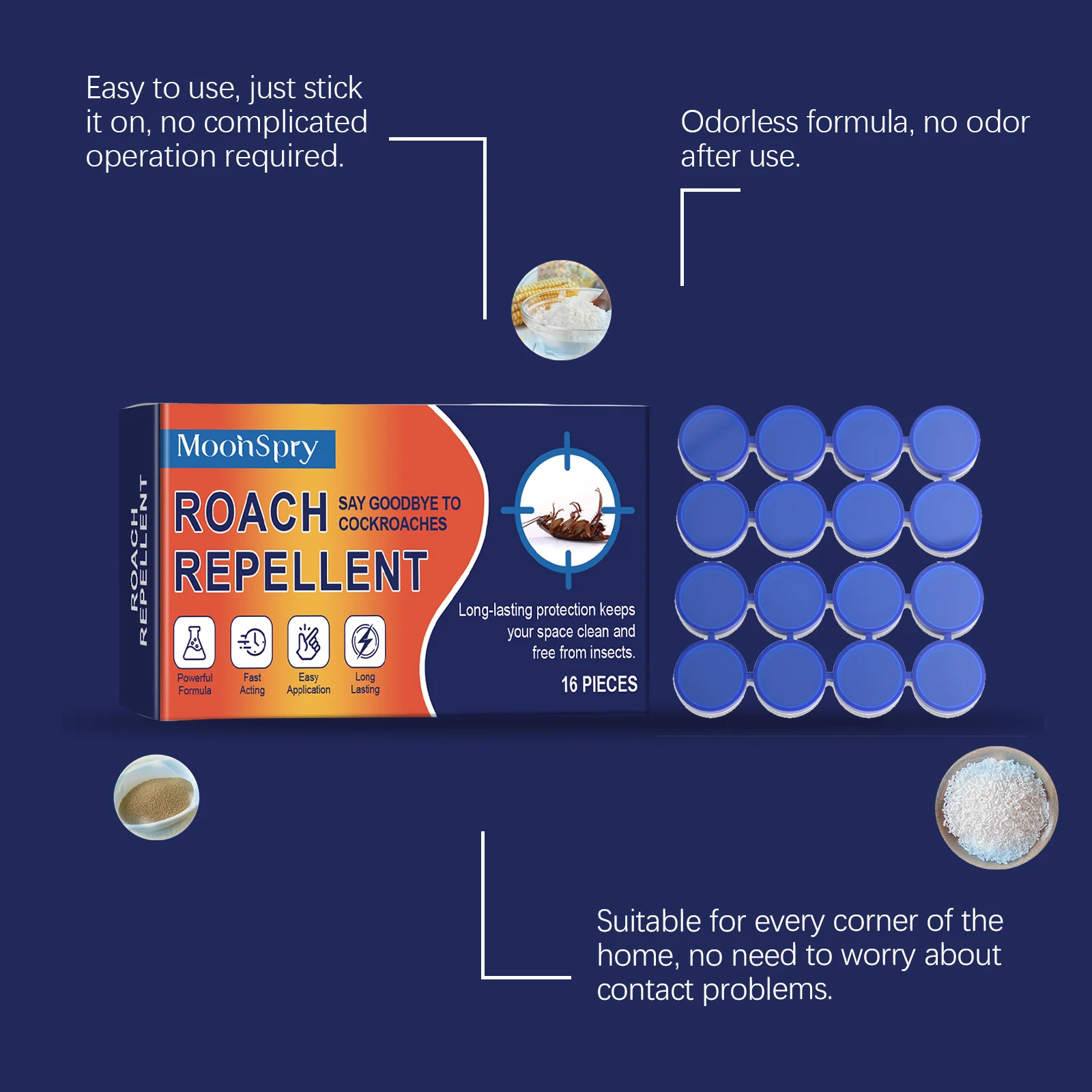 Cockroach Bait Traps 16pcs Kitchen Bedroom Roach Killer Gel Pads Sticky Insecticide Pest Control 7 cockroach bait traps 16pcs kitchen bedroom roach killer gel pads moo 5yyjjhev desc 7 1